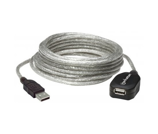 MANHATTAN USB kábel 2.0 A-A aktívne predĺženie 5 m, možnosť reťazenia
