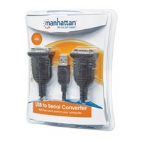 MANHATTAN prevodník z USB na 2x sériový port (USB AM/DB9M(2), RS232)