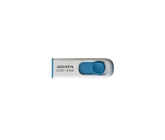 ADATA Flash Disk 64GB C008, USB 2.0 Klasická, biela