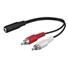PREMIUMCORD Audio kábel 3,5 mm Jack - 2x Cinch 1,5 m (F/M, stereo)