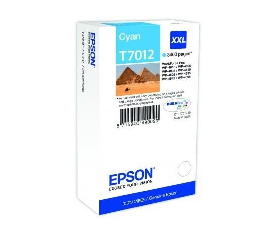 EPSON Atramentová tyčinka WorkForce-4000/4500 - azurová XXL - 3400str. (34,2 ml)