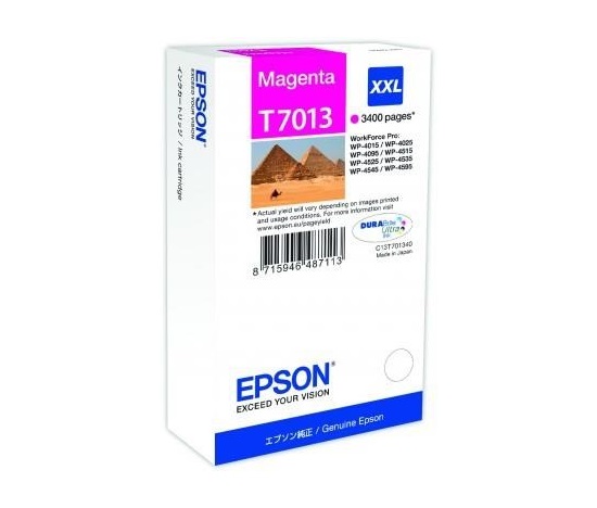 Atramentová lišta EPSON WorkForce-4000/4500 - purpurová XXL - 3400 str. (34,2 ml)