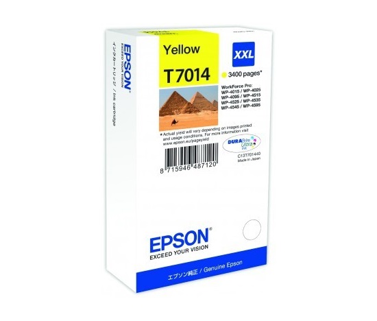 Atramentová lišta EPSON WorkForce-4000/4500 - žltá XXL - 3400 str. (34,2 ml)