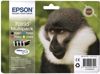 Atrament EPSON čierny + pruh Stylus "Monkey" S20/SX100/SX200/SX400 (T0895) multipack