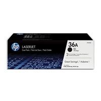 HP 36A Black 2-pack LJ Toner Cart, CB436AD (2,000 / 2,000 pages)