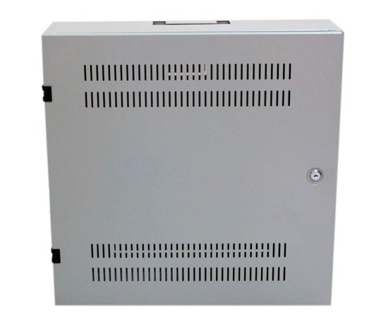 Nástenný vertikálny rack 19" 2U+4U, hĺbka 15 cm, sivý