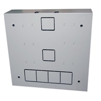 Nástenný vertikálny rack 19" 2U+4U, hĺbka 15 cm, sivý