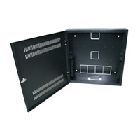 Nástenný vertikálny rack 19" 2U+4U, hĺbka 15 cm, čierny