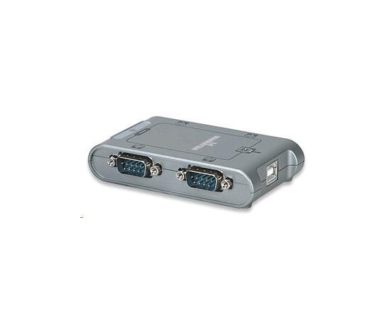 MANHATTAN prevodník USB na 4x sériový port (USB AM/DB9M(4), RS232)