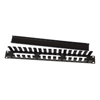 19" 1U, celokovový panel s krytom 40x70 mm