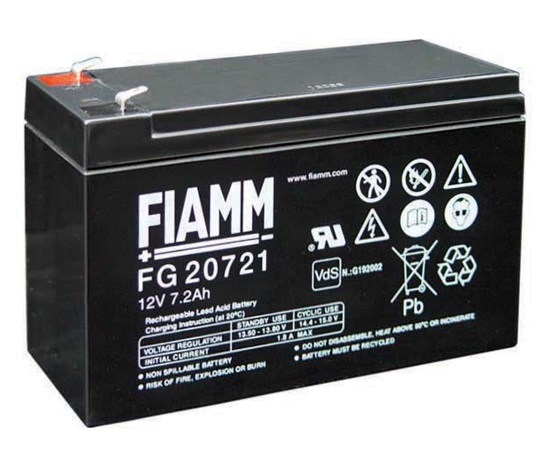 Batéria - Fiamm FG20721 (12V/7,2Ah - Faston 187), životnosť 5 rokov
