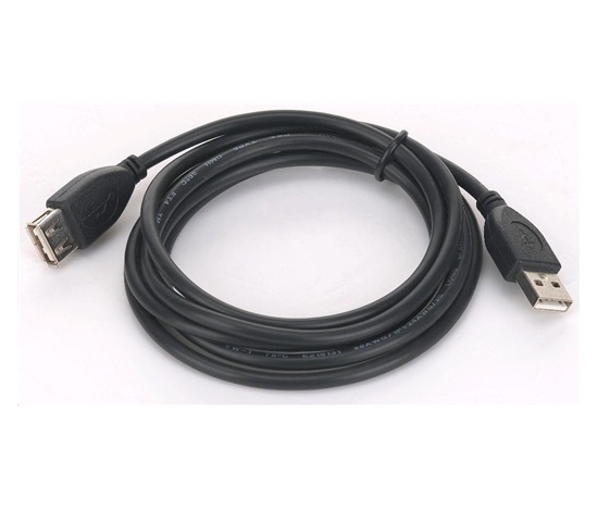 Kábel USB GEMBIRD 2.0 A-A predĺženie 3m Professional (čierne, pozlátené kontakty)