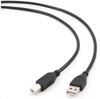 Kábel USB GEMBIRD 2.0 A-B kábel 1,8 m Professional (čierny, pozlátené kontakty)