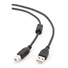 Kábel USB GEMBIRD 2.0 A-B kábel 1,8 m Premium (čierny, feritový, pozlátené kontakty)