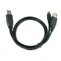 Kábel USB GEMBIRD 2.0 Kábel A-Mini B (5pin) 0,9 m DUAL (prídavné napájanie)