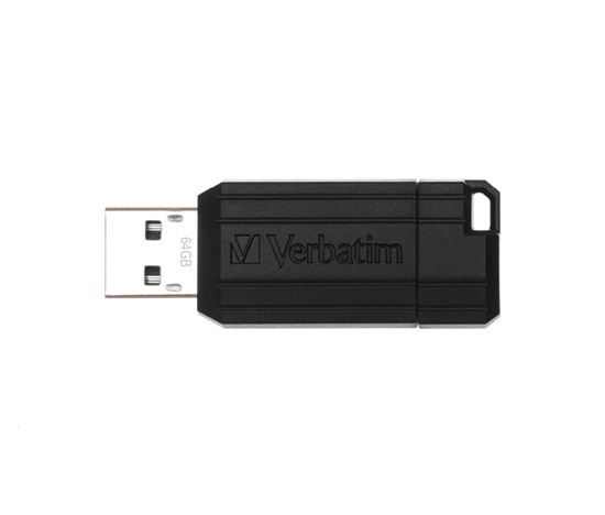 VERBATIM Flash Disk 64GB USB 2.0 Store 'n' Go PinStripe, čierna