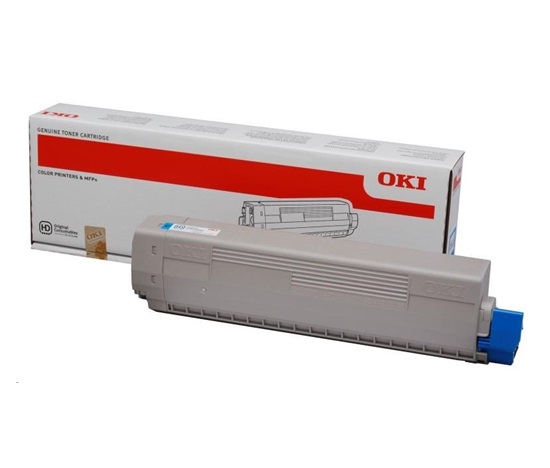 Azurový toner OKI pre C822 (7 300 strán)