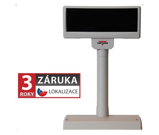 Virtuos zákaznícky displej FV-2029M, 2 x 20 znakov 9 mm, RS232, vrátane napájania +12V