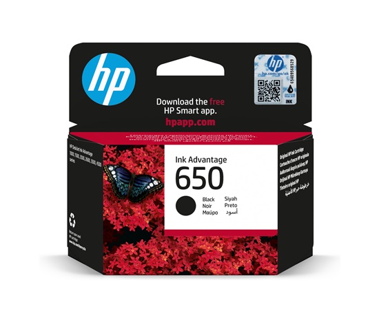 HP 650 Black Ink Cart, 6,5 ml, CZ101AE (360 pages)