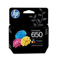 HP 650 Tri-color Ink Cart, 5 ml, CZ102AE (200 pages)