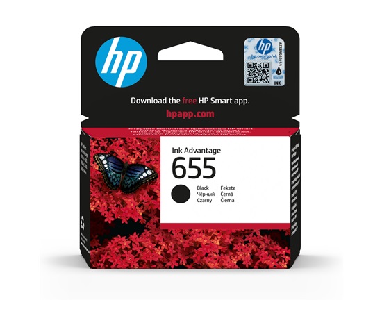 HP 655 Black Ink Cart, 14 ml, CZ109AE (550 pages)