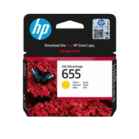 HP 655 Yellow Ink Cart, CZ112AE (600 pages)