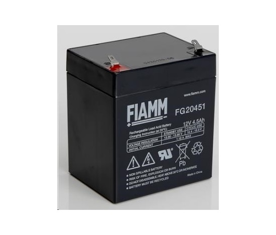 Batéria - Fiamm FG20451 (12V/4,5Ah - Faston 187), životnosť 5 rokov