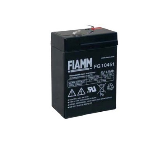 Batéria - Fiamm FG10451 (6V/4,5Ah - Faston 187), životnosť 5 rokov