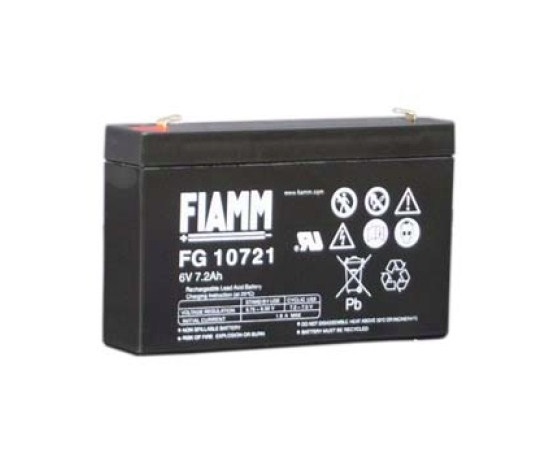 Batéria - Fiamm FG10721 (6V/7,2Ah-Faston 187), životnosť 5 rokov