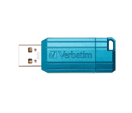VERBATIM 32GB Store 'n' Go PinStripe Flash disk, karibská modrá