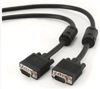 GEMBIRD VGA prepojovací kábel 1,8 m, čierny (HD15M/M, dvojité tienenie, feritové jadrá)