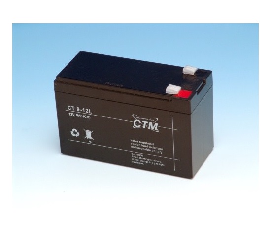 Batéria - CTM CT 12-9L (12V/9Ah - Faston 250), životnosť 5 rokov