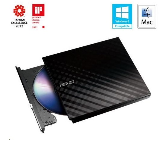 ASUS DVD Writer SDRW-08D2S-U LITE/BLACK, externá štíhla DVD-RW, čierna, USB