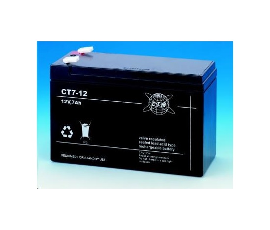 Batéria - CTM CT 12-7 (12V/7Ah - Faston 187), životnosť 5 rokov