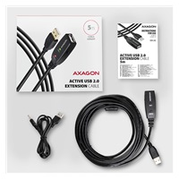AXAGON ADR-205, USB 2.0 A-M -> A-F aktívny predlžovací / repeater kábel, 5m