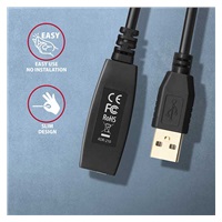 AXAGON ADR-210, USB 2.0 A-M -> A-F aktívny predlžovací / repeater kábel, 10m