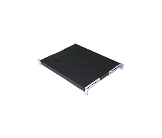 TRITON Regál s perforáciou 19", 1U/850 mm, nosnosť 80 kg, čierny