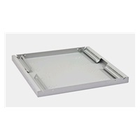 TRITON Regál s perforáciou 19", 1U/850 mm, nosnosť 80 kg, sivý