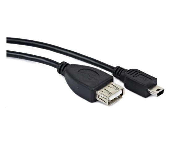 Kábel USB GEMBIRD 2.0 A-Mini B OTG 15 cm (F/M, pre tablet a smartfón)