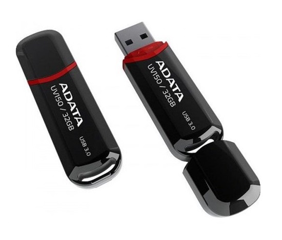 ADATA Flash disk 32GB UV150, USB 3.1 disk Dash Drive (R:90/W:20 MB/s) čierny