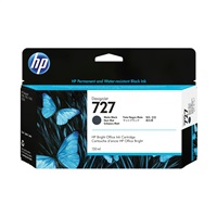 HP 727 Black Mate Ink Cart, 130 ml, B3P22A