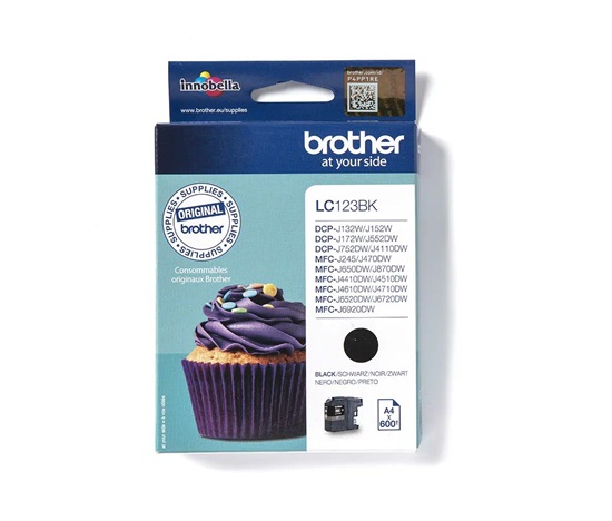 BROTHER INK LC-123BK, čierny atrament (až 600 strán)