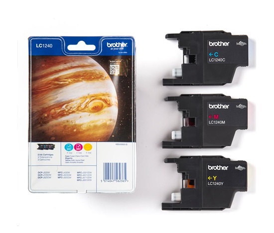 Atrament BROTHER INK LC-1240RB azúrový/fialový/žltý pre MFC-J6910DW