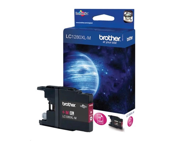 Atrament BROTHER LC-1280XLM, fialový atrament pre MFC-J6910DW, 1 200 str.