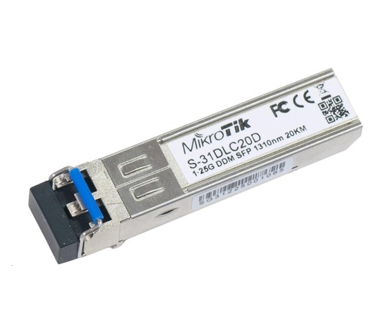 Mikrotik SFP (miniGBIC) modul S-31DLC20D, SM, 20km, 1.25G