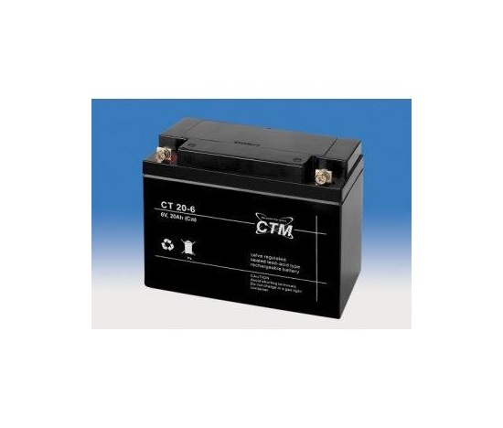 Batéria - CTM CT 6-20 (6V/20Ah - M5), životnosť 5 rokov