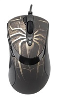 A4tech XL-747H, herná myš, ANTI-VIBRATE, 3600DPI, hnedá s motívom pavúka