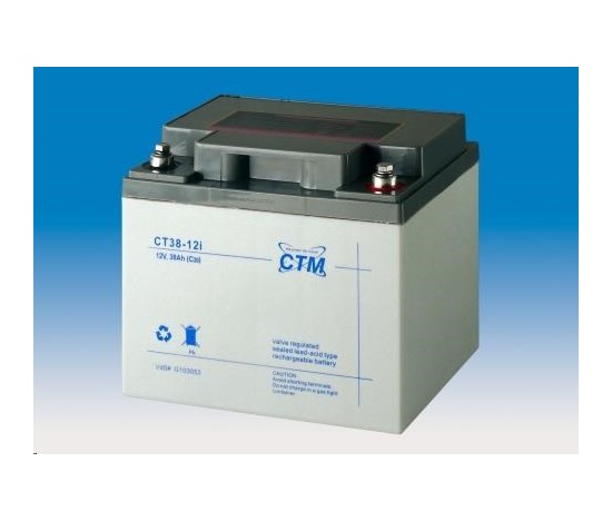 Batéria - CTM CT 12-38 (12V/38Ah - M6), životnosť 5 rokov