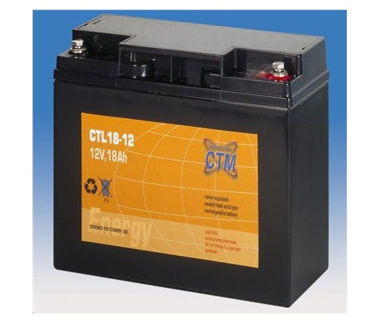 Batéria - CTM CTL 18-12 (12V/18Ah - M5), životnosť 10-12 rokov