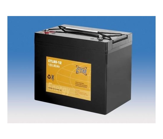 Batéria - CTM CTL 80-12 (12V/80Ah - M6), životnosť 10-12 rokov